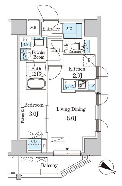 パークアクシス赤羽南（707） 間取り図画像