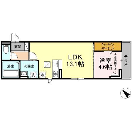 アグノス　エーナ（102） 間取り図画像