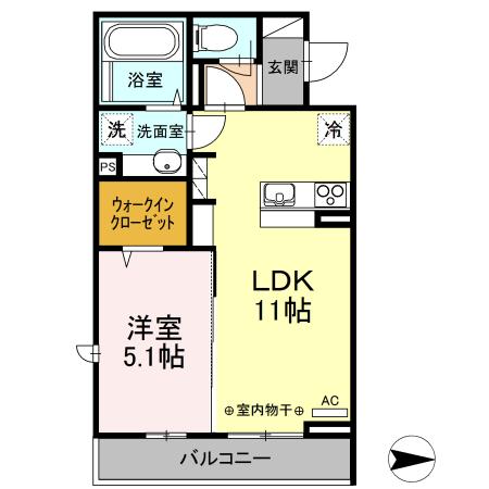 エトワール福生（206） 間取り図画像