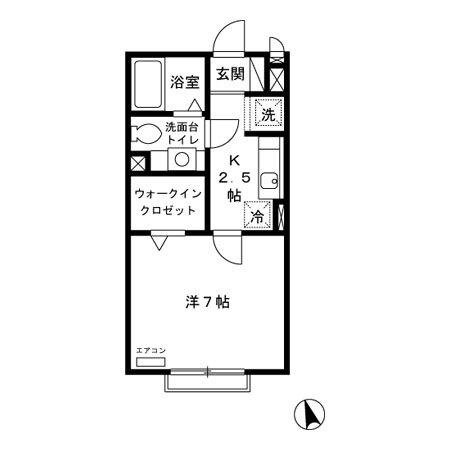 クレール四季彩の丘　弐番館（103） 間取り図画像