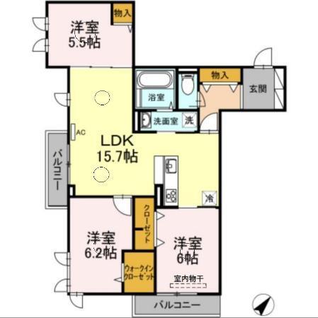 カーサグラナーテ（201） 間取り図画像