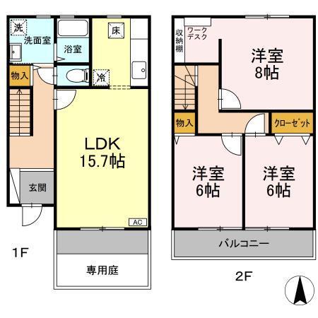 サニーサイド　Ⅲ（105） 間取り図画像