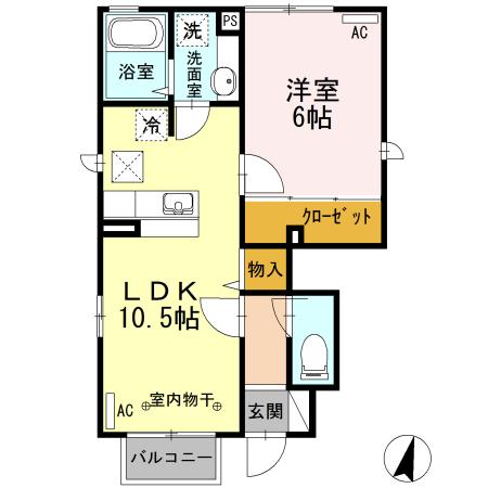 ウェルス（101） 間取り図画像