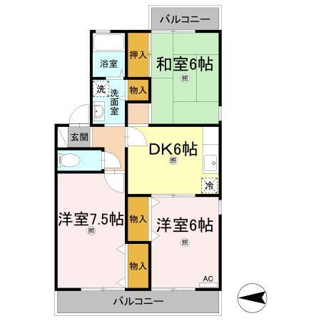 グレース新町（201） 間取り図画像