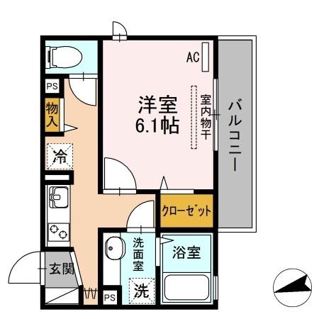 ニューフラーリッシュ　イースト（201） 間取り図画像