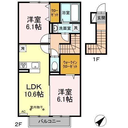 メゾン・ノアールロッシュ（202） 間取り図画像
