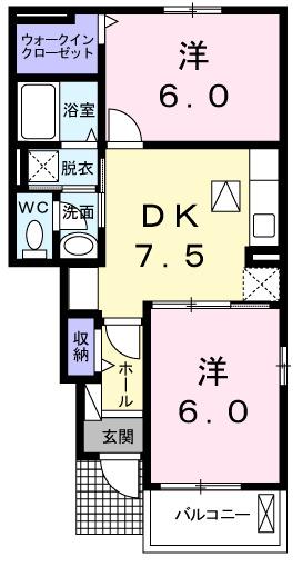 サンテシャルム（104） 間取り図画像