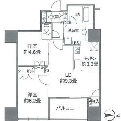 カスタリアタワー品川シーサイド（0708） 間取り図画像