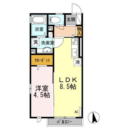チェリーヴィラ　Ｂ棟（201） 間取り図画像