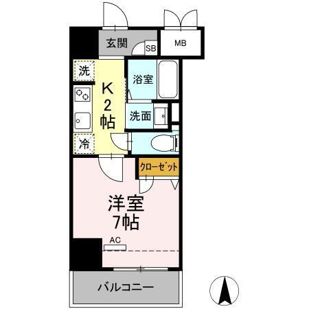 Je Glycine 寿町（202） 間取り図画像