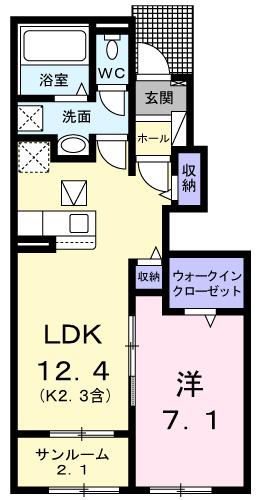 ル　パラディ（102） 間取り図画像