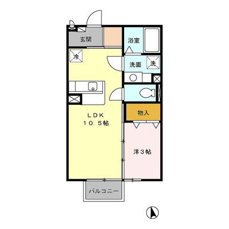 レセンテシード（203） 間取り図画像