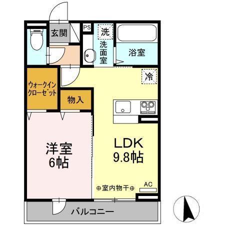 ボヌール西武立川（302） 間取り図画像