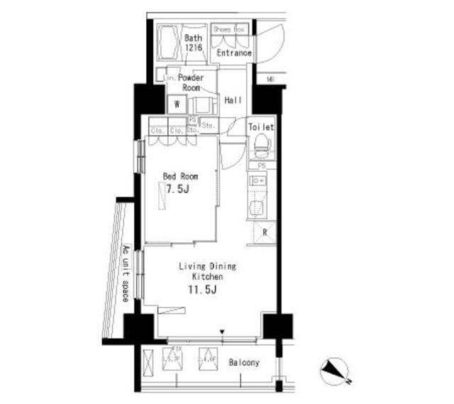 パークアクシス板橋本町弐番館（509） 間取り図画像