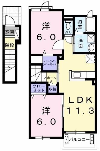 ニューリバーハウス（203） 間取り図画像