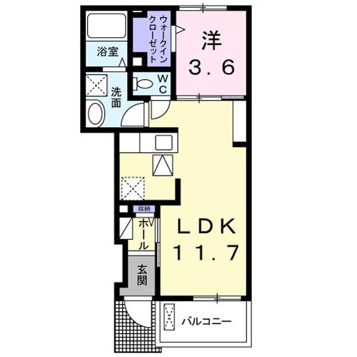 ユアーズ　ヒル　８（102） 間取り図画像