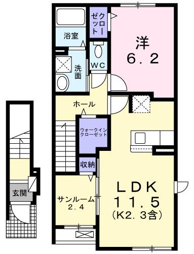 フォンターナ・ロタンテ（203） 間取り図画像