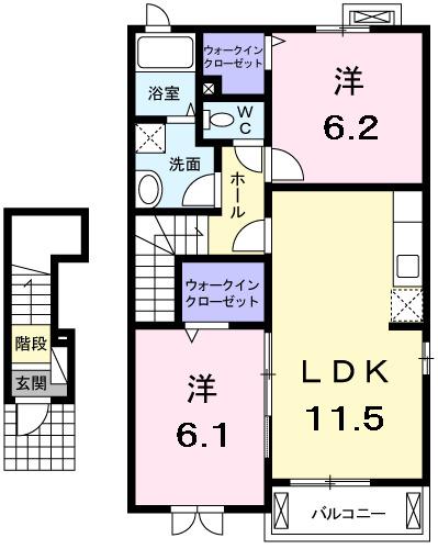 ＳＵＮＲＩＳＥ５番館（208） 間取り図画像