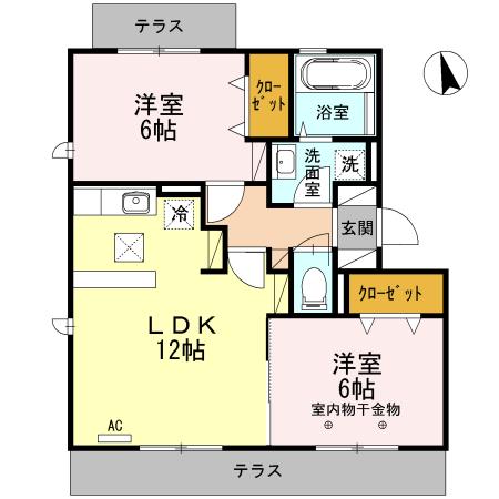 フローラＭ（102） 間取り図画像