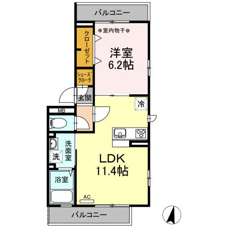 クヴァルチーラ奥戸（207） 間取り図画像