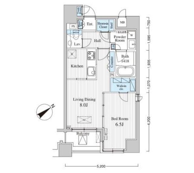 ＭＦＰＲコート赤坂見附（205） 間取り図画像