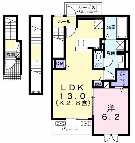 メゾン　ド　カルム（303） 間取り図画像