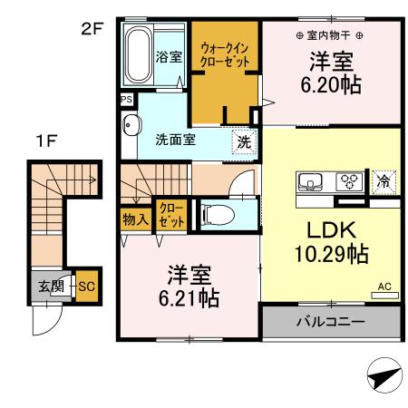 ジャーロ　ピアザ（202） 間取り図画像
