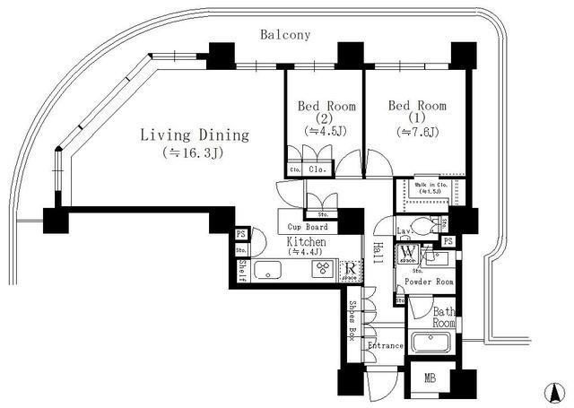 リバーポイントタワー（2310） 間取り図画像