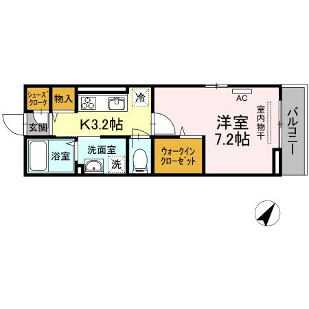 フィールドライズ町田（201） 間取り図画像