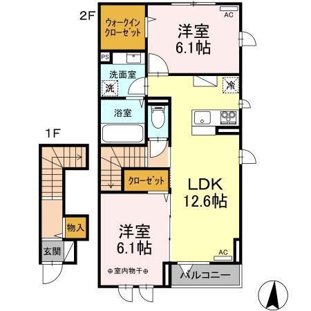 シェーンハイト　バルト（203） 間取り図画像