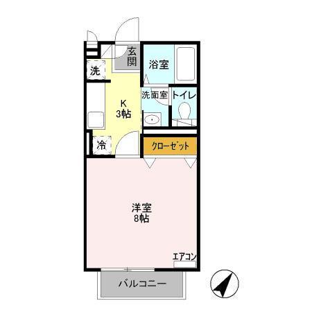 メルヴェール Ⅱ（203） 間取り図画像
