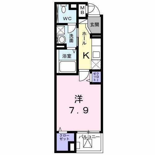 ゴールデン　ソレイル（304） 間取り図画像