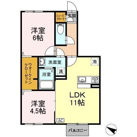 サザンクロス（102） 間取り図画像
