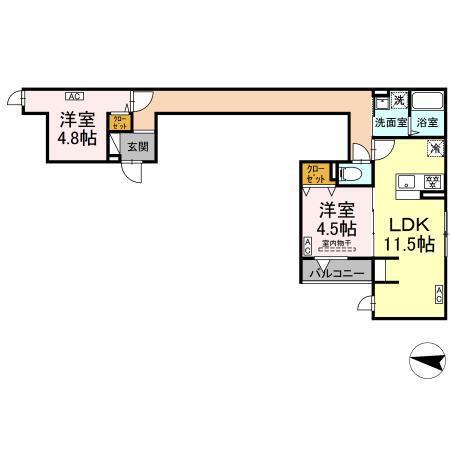 グラナーデ西亀有（202） 間取り図画像