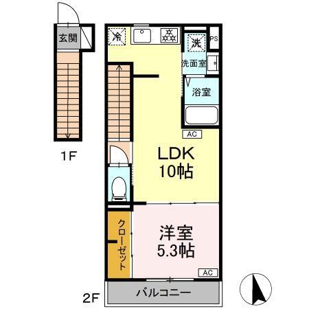グラナーデ成城学園前B（206） 間取り図画像