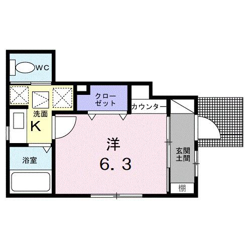 アロハ壱番館（101） 間取り図画像