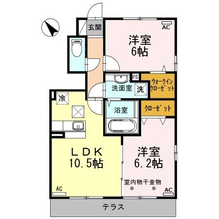 プレシャス・ハートランド西小松川Ⅱ　B棟（101） 間取り図画像