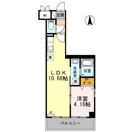 サンシェンロンＫ（401） 間取り図画像