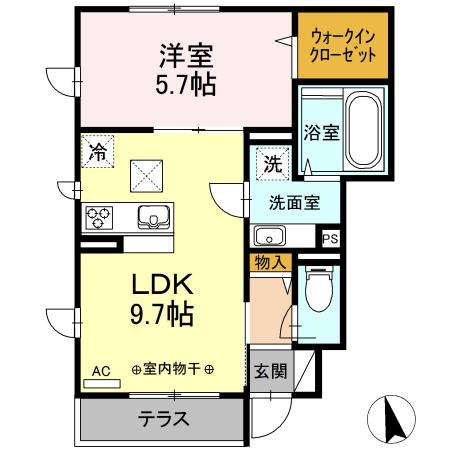 グレイスコート（101） 間取り図画像