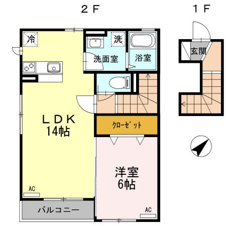アケボノ　Ⅴ（202） 間取り図画像