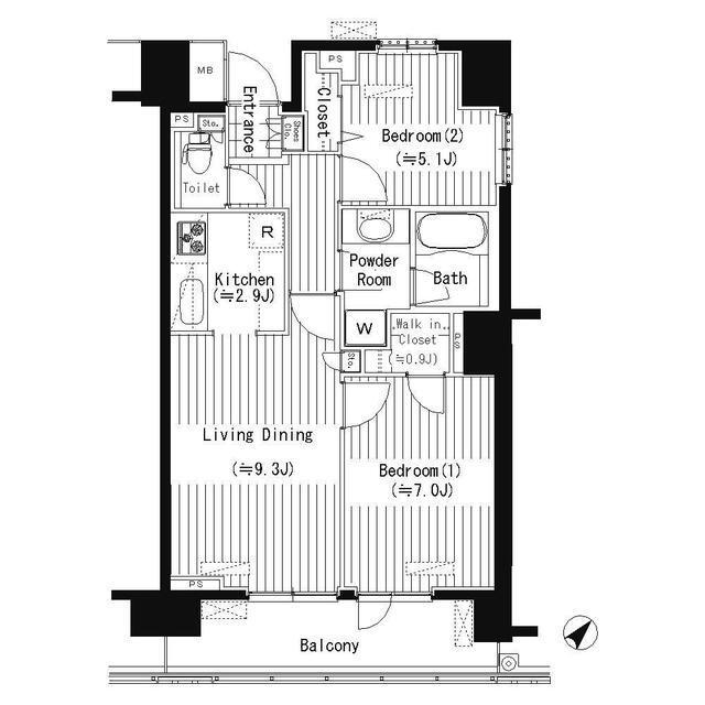 ＰＲＩＭＥ　ＵＲＢＡＮ　東中野　ＣＯＵＲＴ（108） 間取り図画像