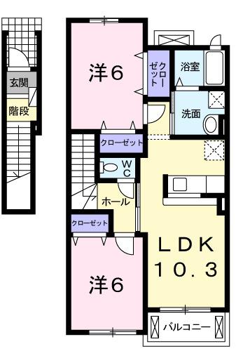サウスセブンⅠ（202） 間取り図画像
