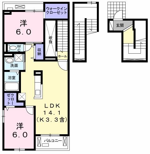 ジェルメ・ブリーズⅡ（305） 間取り図画像