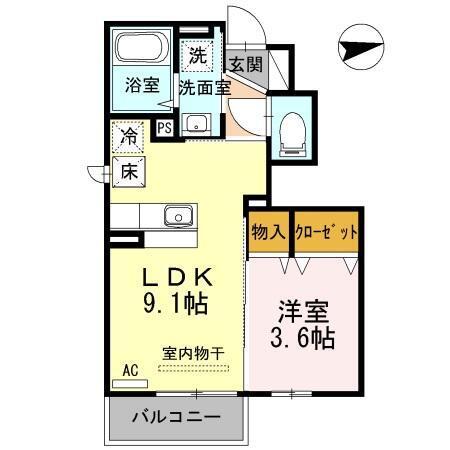 ベルツリー宮ノ上（103） 間取り図画像