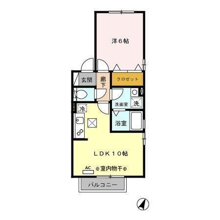 リヴェール　ＡＢ（B101） 間取り図画像