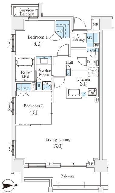 リビオ四谷（704） 間取り図画像