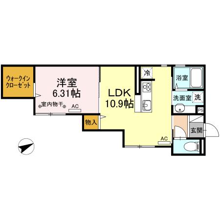 ヴィヴィアン（203） 間取り図画像