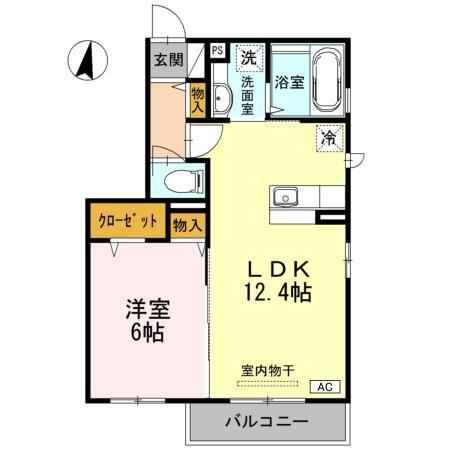 クレセント新町（201） 間取り図画像