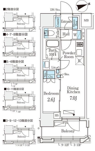 リビオメゾン御茶ノ水ＥＡＳＴ（804） 間取り図画像