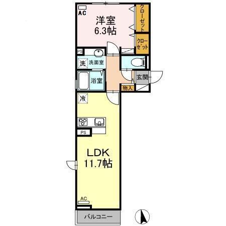 Castle上野（301） 間取り図画像
